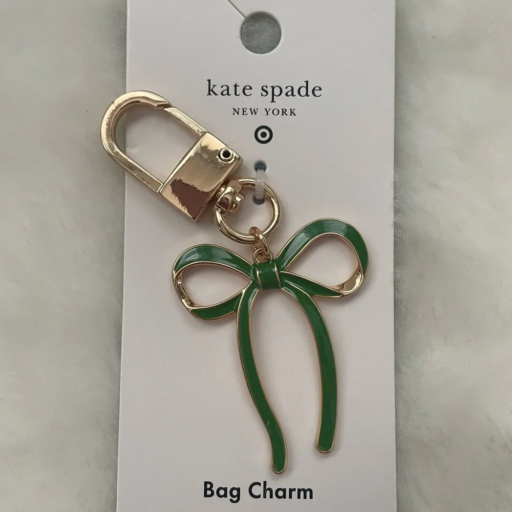 kate spade ♠️ new york x Target Green/Gold
Bow Bag Charm Keychain Accessory - Picture 3 of 7
